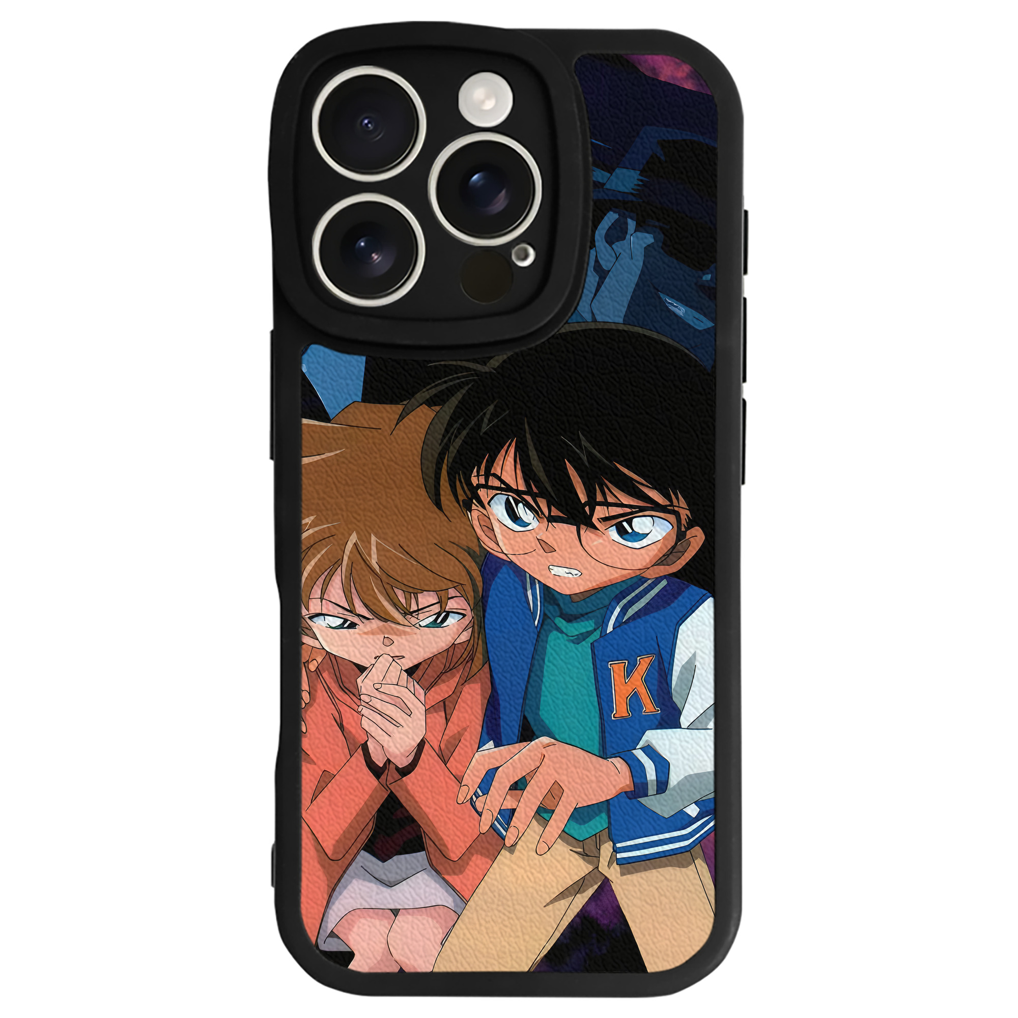 （画像用） 名探偵コナン Detective Conan 【iPhone 16シリーズ対応】シリコンスマホケース（レザー調） 材質：シリコン